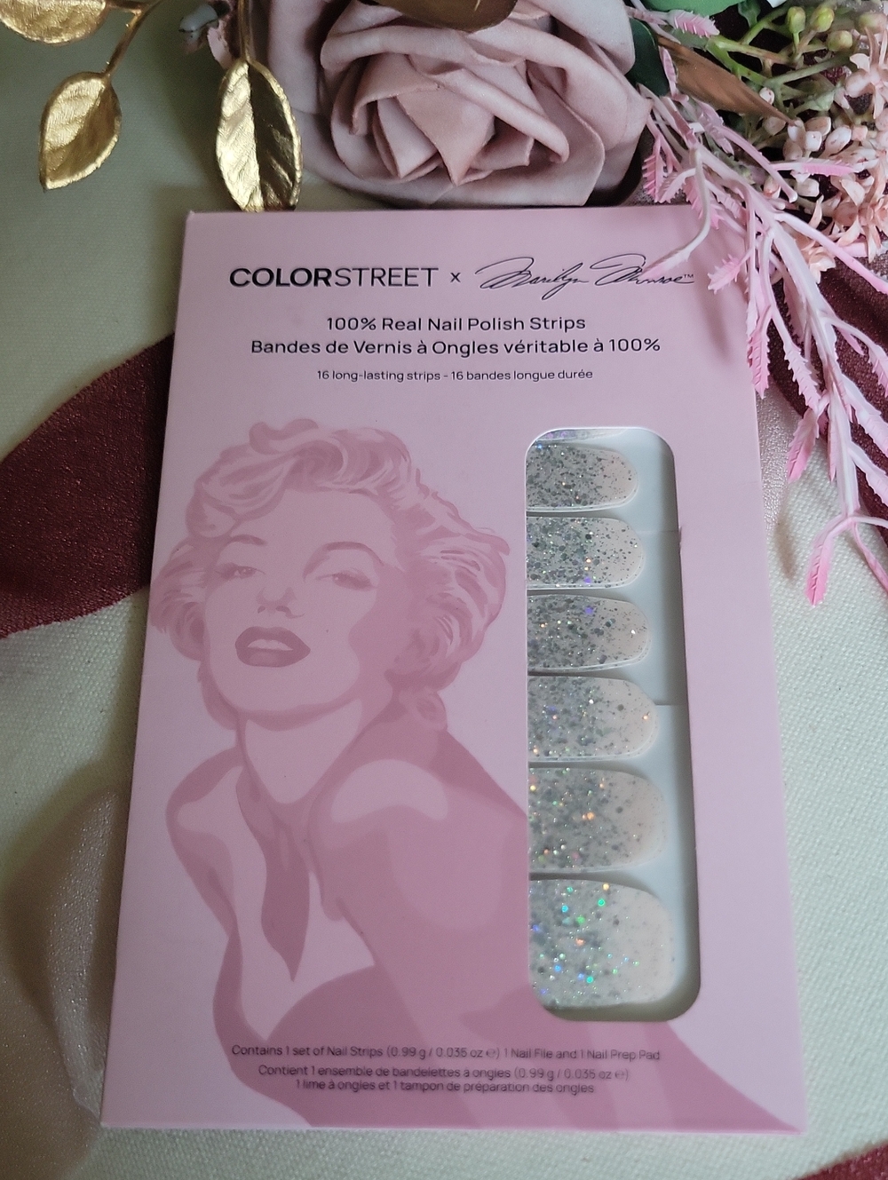 Limited Edition. M. Monroe Colorstreet Glitter Nail Polish Strips - Pink